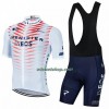 Fietskleding (Fietsshirt + Korte Koersbroek) 2022 INEOS Grenadiers - Wit Rood